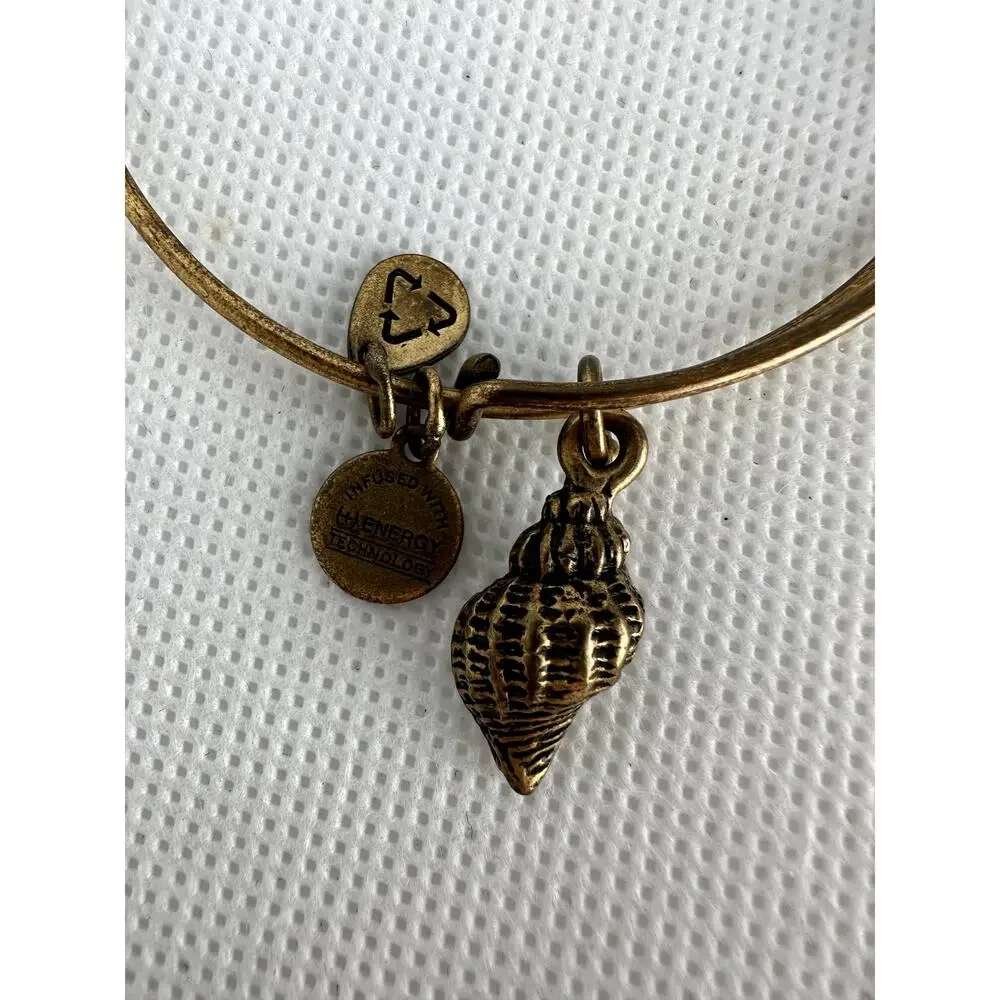 Alex + Ani Energy Charm Bracelet Conch Seashell Beach
